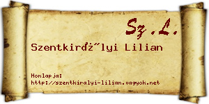 Szentkirályi Lilian névjegykártya